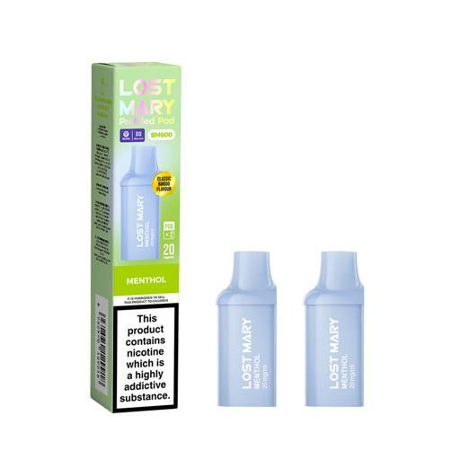 Lost Mary BM600 Prefilled Vape Pods Menthol