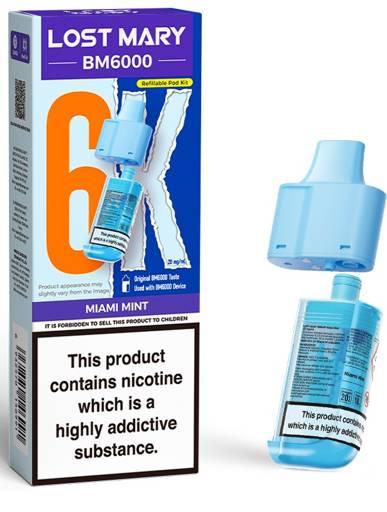 Lost Mary BM6000 Prefilled Pods Miami Mint