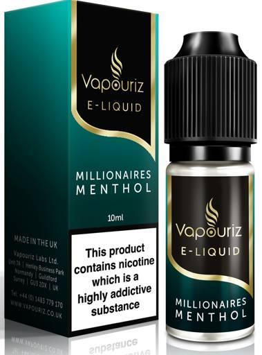 Vapouriz Premium E-liquids Millionaires Menthol 12mg