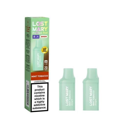 Lost Mary BM600 Prefilled Vape Pods Mint Tobacco