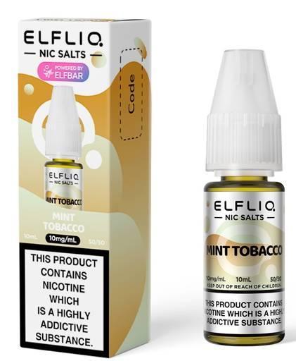 Elf Bar Elfliq Nic Salt E-Liquid Mint Tobacco 10mg