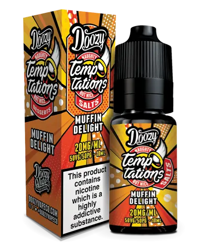 Doozy Temptations Nic Salt E-Liquids Muffin delight 10mg