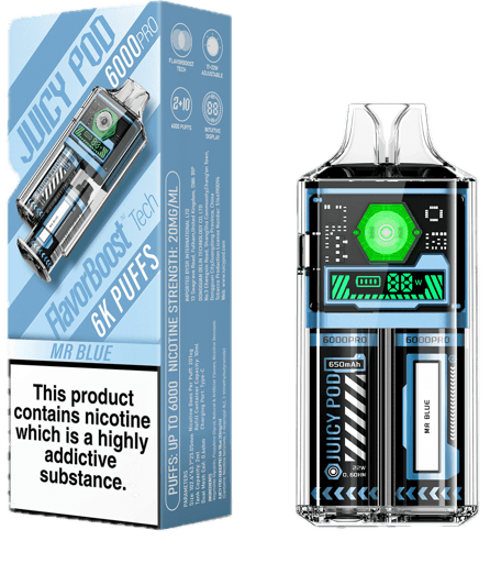 Juicy Pod 6000 Pro Disposable Vape Kit Mr Blue