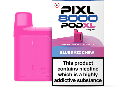 PIXL 8000 Prefilled Replacement Pods Blue Razz Chew
