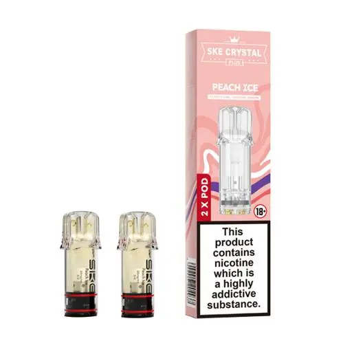 SKE Crystal Plus Prefilled Vape Pods Peach Ice