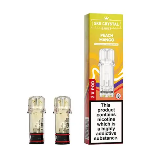 SKE Crystal Plus Prefilled Vape Pods Peach Mango