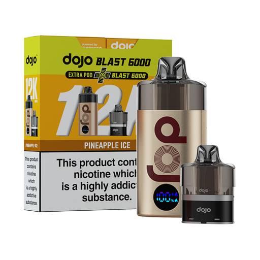 Vaporesso Dojo Blast 6000 Prefilled Pod Vape Kit Pineapple Ice 10mg bundle