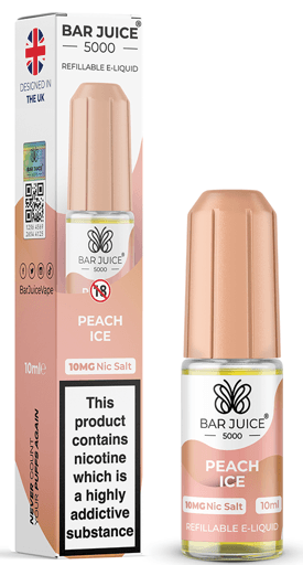 Bar Juice 5000 Nic Salt E-liquid Peach Ice 10mg