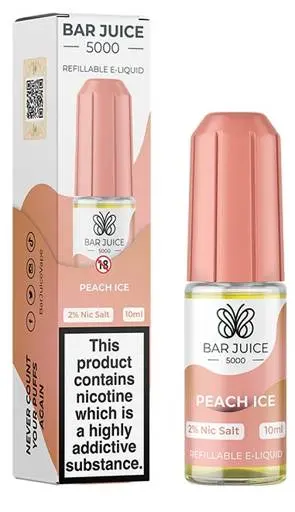 Bar Juice 5000 Nic Salt E-liquid Peach Ice 20mg