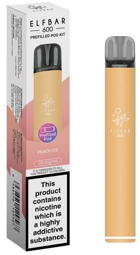 Elf Bar 600 Prefilled Pod Kit Peach Ice