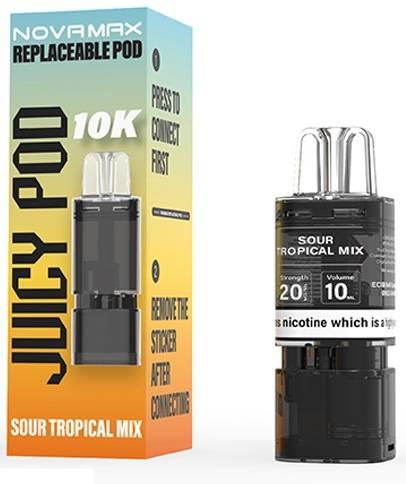 Juicy Pod Novamax 10K Prefilled Pods Sour Tropical Mix