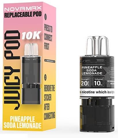 Juicy Pod Novamax 10K Prefilled Pods Pineapple Soda Lemonade