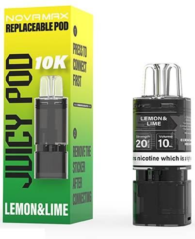 Juicy Pod Novamax 10K Prefilled Pods Lemon & Lime