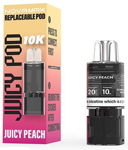 Juicy Pod Novamax 10K Prefilled Pods Juicy Peach
