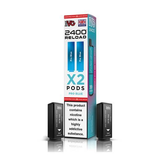 IVG 2400 Reload 2-in-1 Prefilled Vape Pods Pro Blue