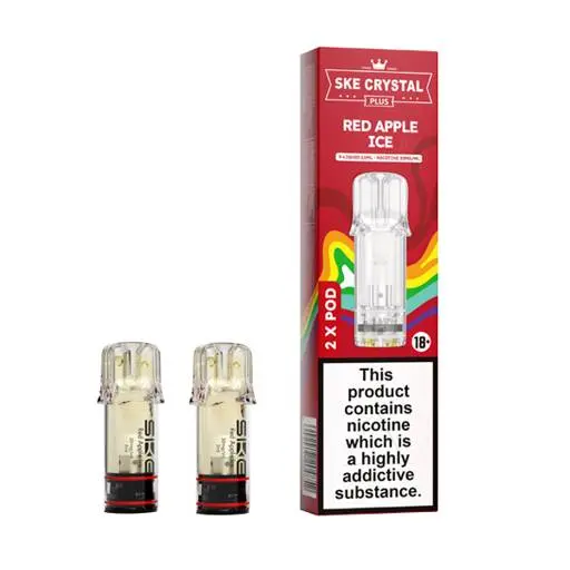 SKE Crystal Plus Prefilled Vape Pods Red Apple Ice