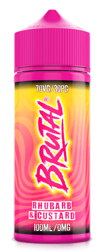 Brutal 100ml Shortfill E-Liquids Rhubarb & Custard
