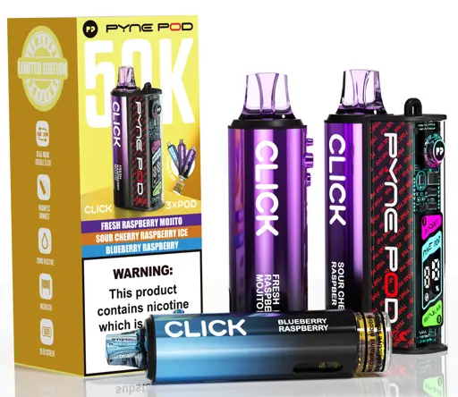 Pyne Pod Click 50K Prefilled Pod Kit Raspberry Edition