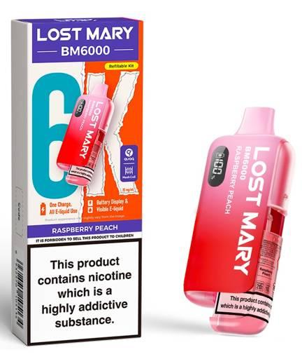 Lost Mary BM6000 Prefilled Pod Kit Raspberry Peach
