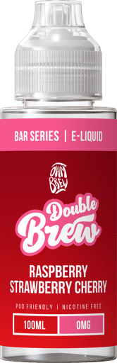 Ohm Brew Double Brew Bar Series Shortfills Raspberry Strawberry Cherry