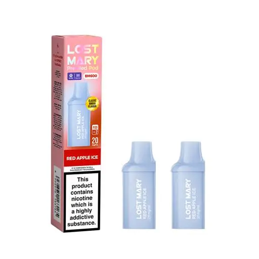 Lost Mary BM600 Prefilled Vape Pods Red Apple Ice