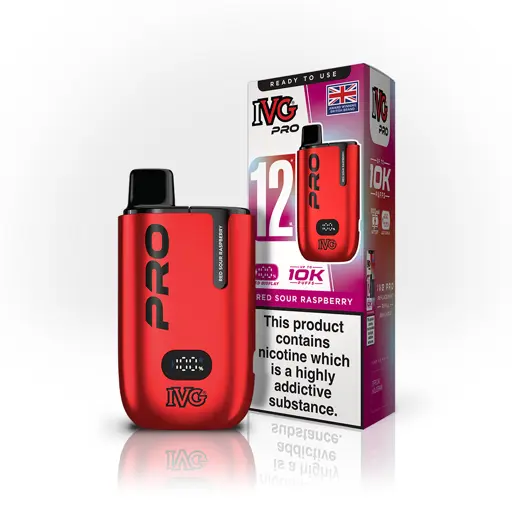 IVG Pro 12 Prefilled Pod Vape Kit Red Sour Raspberry