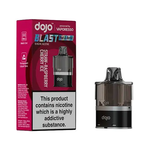 Vaporesso Dojo Blast 6000 Prefilled Pods Straw-Raspberry Cherry Ice 10mg