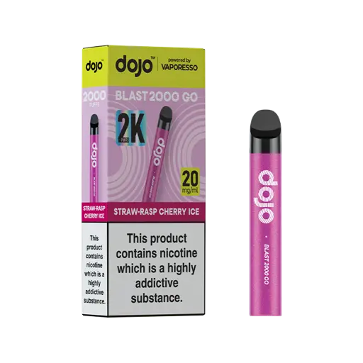 Vaporesso Dojo Blast 2000 Go Prefilled Pod Kit Straw-Rasp Cherry Ice