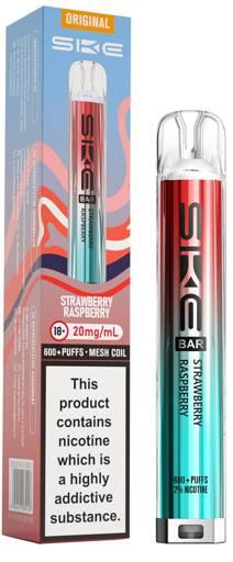 SKE Bar 600 Prefilled Pod Kit Strawberry Raspberry