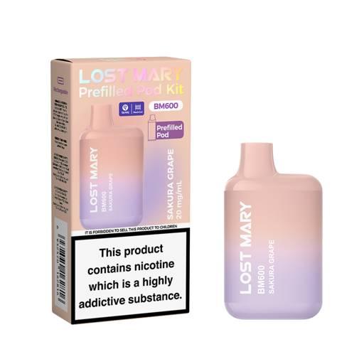 Lost Mary BM600 Prefilled Pod Vape Kit Sakura Grape