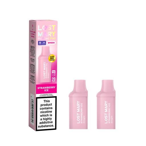Lost Mary BM600 Prefilled Vape Pods Strawberry Ice
