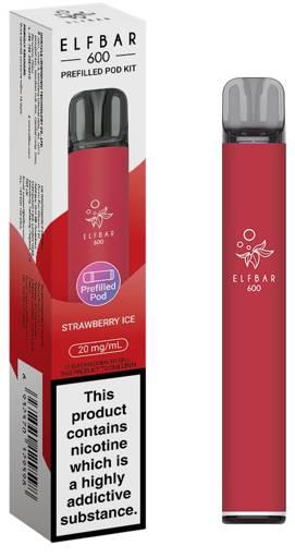 Elf Bar 600 Prefilled Pod Kit Strawberry Ice