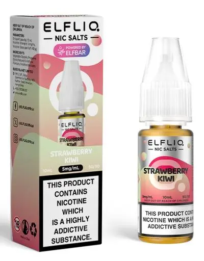 Elf Bar Elfliq Nic Salt E-Liquid Strawberry Kiwi 5mg