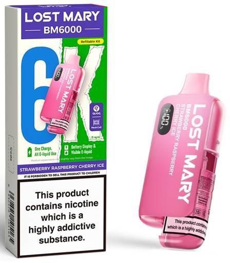 Lost Mary BM6000 Prefilled Pod Kit Strawberry Raspberry Cherry Ice