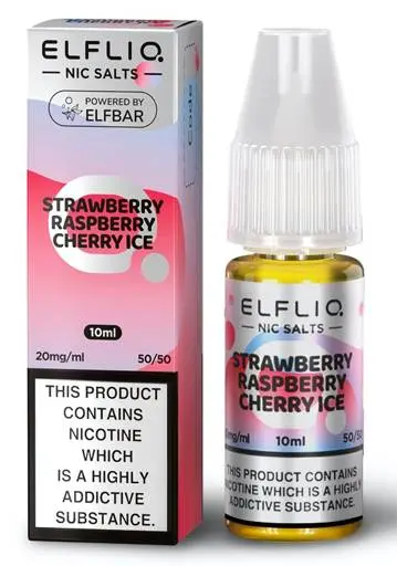 Elf Bar Elfliq Nic Salt E-Liquid Strawberry Raspberry Cherry Ice 20mg