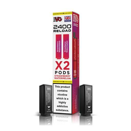 IVG 2400 Reload 2-in-1 Prefilled Vape Pods Strawberry Watermelon