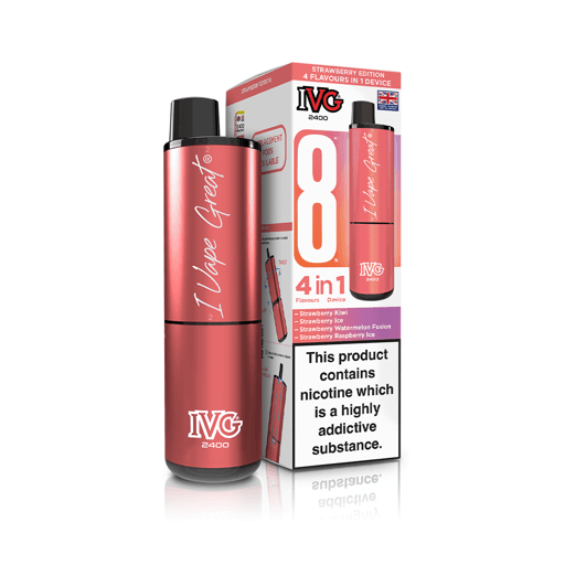 IVG 2400 Prefilled Pod Vape Kit Strawberry Edition