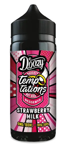 Doozy Temptations 100ml Shortfill E-Liquids Strawberry Milk 100ml