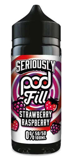 Seriously Pod Fill 100ml Shortfills Strawberry Raspberry 100ml