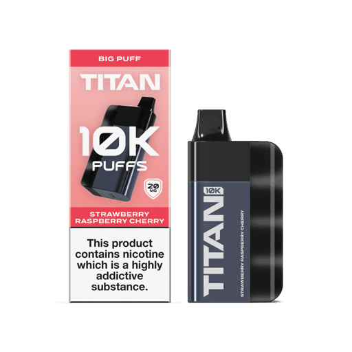 Titan 10k Rechargeable Disposable Vape Kit Strawberry Raspberry Cherry