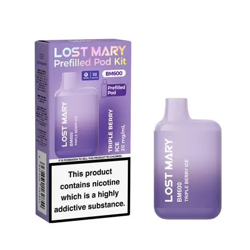 Lost Mary BM600 Prefilled Pod Vape Kit Triple Berry Ice