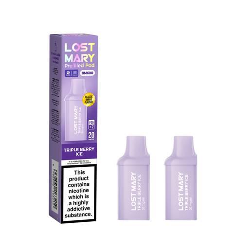 Lost Mary BM600 Prefilled Vape Pods Triple Berry Ice