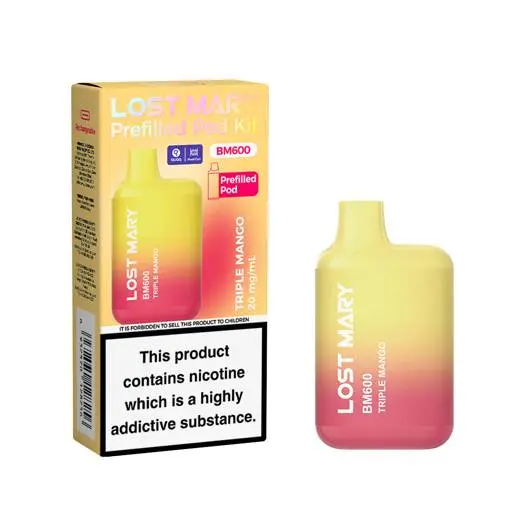Lost Mary BM600 Prefilled Pod Vape Kit Triple Mango