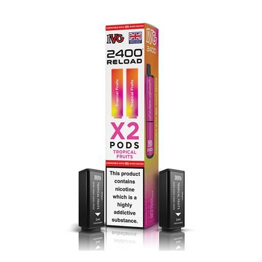 IVG 2400 Reload 2-in-1 Prefilled Vape Pods Tropical Fruits