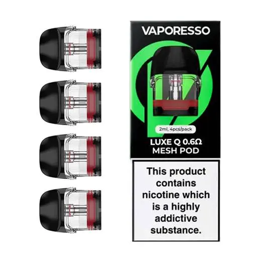 Vaporesso Luxe Q Replacement Pods 0.6 ohm (4pk)