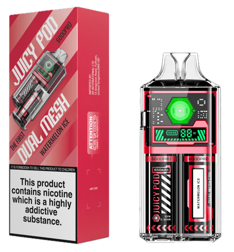 Juicy Pod 6000 Pro Disposable Vape Kit Watermelon Ice