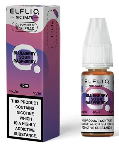 Elf Bar Elfliq Nic Salt E-Liquid Blueberry Sour Raspberry 5mg