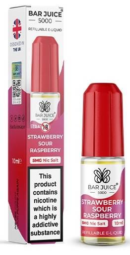 Bar Juice 5000 Nic Salt E-liquid Strawberry Sour Raspberry 5mg