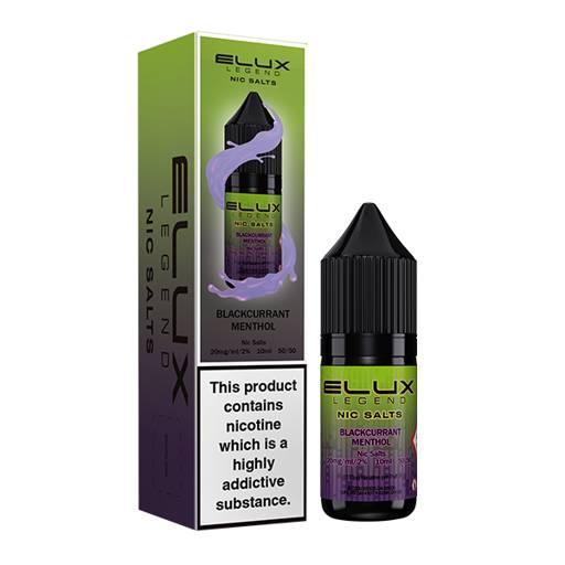 Elux Legend Nic Salt E-liquid Blackcurrant Menthol 10mg
