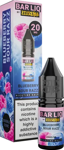 Zeus Juice Bar Liq Nic Salts Blueberry Sour Razz 10mg